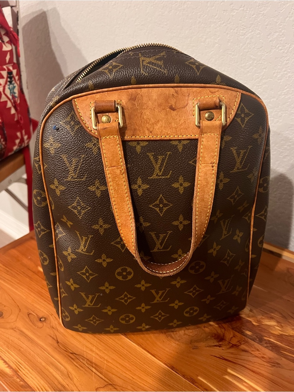 Louis Vuitton Monogram Canvas Handheld Briefcase in Brown and Tan